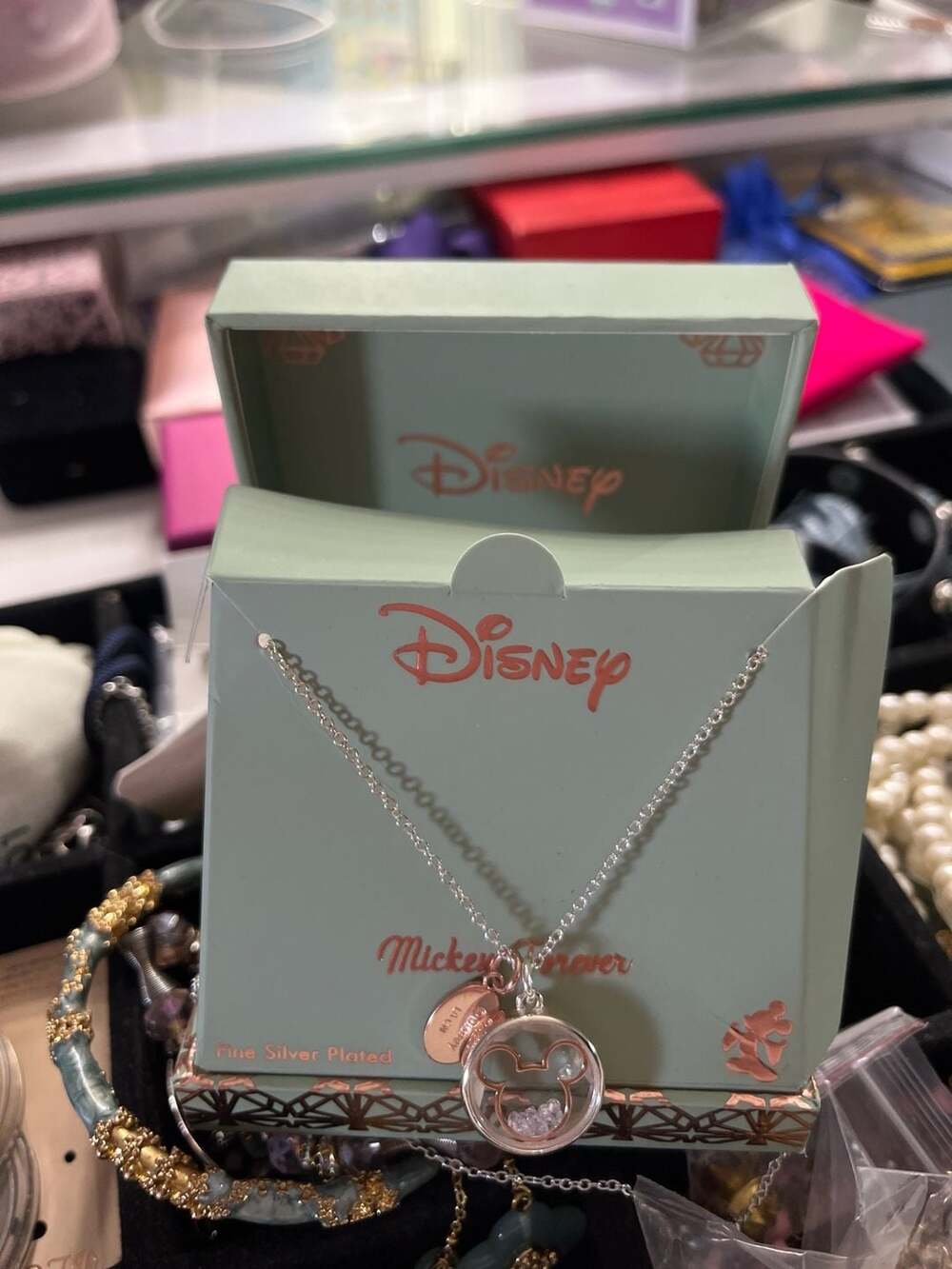 Disney LA Rocks Fine Silve Plated Love is Bowtiful Necklace For Gift MSRP